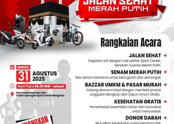 Ikuti Jalan Sehat Merah Putih Bengkulu, Raih Kesempatan Umroh Gratis!