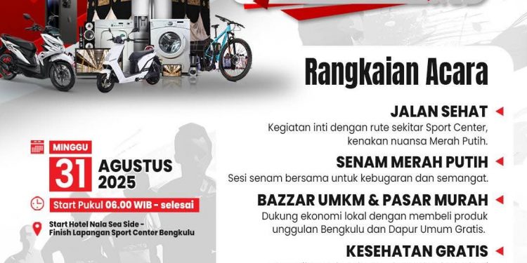 Ikuti Jalan Sehat Merah Putih Bengkulu, Raih Kesempatan Umroh Gratis!