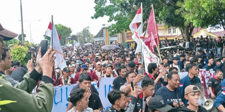 Berulang, Ribuan Mahasiswa Bengkulu Demo DPRD, Ini 8 Tuntutannya