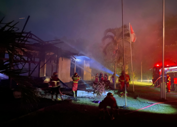 BREAKING NEWS! Gedung Pusdiklatda Kwarda 07 Bengkulu Dilalap Api, Habis Tak Tersisa