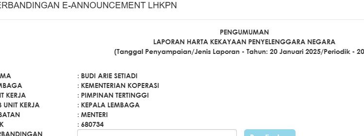 Eks Menteri Harta Budi Arie Setiadi Tembus Rp103,8 M di 2024