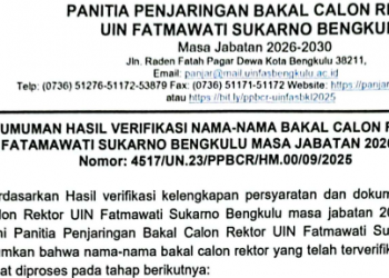 11 Guru Besar Lolos Seleksi Calon Rektor UIN FAS
