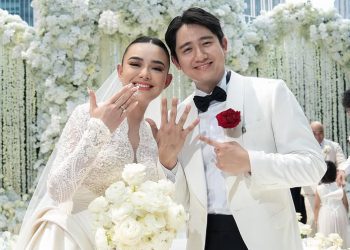 Romantis! Amanda Manopo & Kenny Austin Ucap Janji Suci di Bawah Hujan Bunga Putih