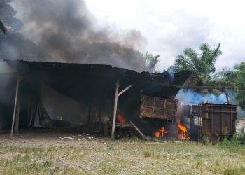 Pondok Suguh Memanas! Warga Bakar Bengkel Polisi dan 6 Mobil Diduga Terkait Pencurian Sawit