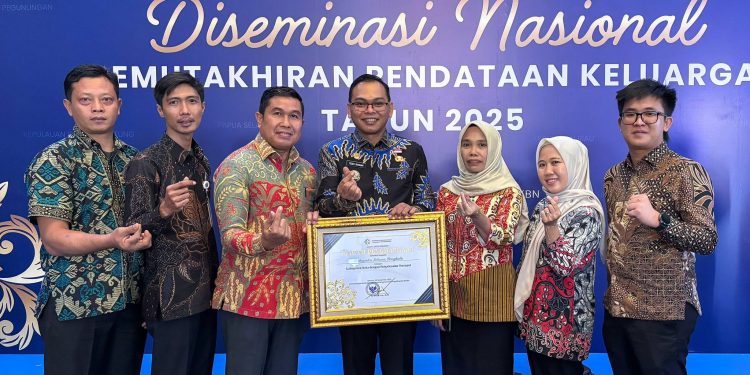 Seluma Raih Penghargaan Nasional Pendataan Keluarga Tercepat