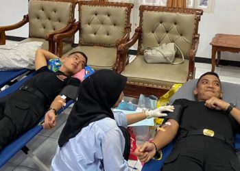 Brimob Polda Bengkulu Tunjukkan Kepedulian Sosial Lewat Donor Darah di Seminar Nasional FISIP UNIB