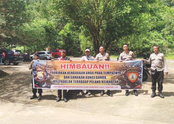 Antisipasi Lonjakan Wisata Nataru, Pemkab Lebong Pasang Imbauan di Lokasi Sungai