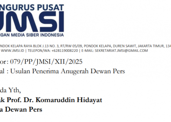 JMSI Usulkan Dahlan Iskan Raih Anugerah Dewan Pers 2025