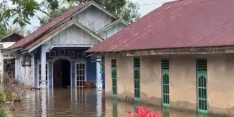 Banjir Rendam Rawa Makmur, Polisi Tutup Akses Jalan Lintas Barat Sumatera
