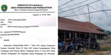 Pemkot Bengkulu Hentikan Sementara Pembangunan Eks Pasar Mambo, Ini Dasar Hukumnya