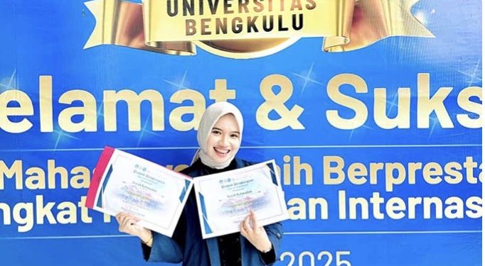 Raih Reward Prestasi UNIB, Aisyah Rahmadani Siap Tembus Kompetisi Internasional 2026