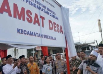 Resmikan Samsat Desa di Sukaraja, Gubernur Bengkulu Permudah Warga Bayar Pajak Kendaraan