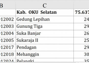 Fantastis! Dana Desa 2026 OKU Selatan Rp75,6 Miliar, Tiga Desa Tembus Rp518 Juta