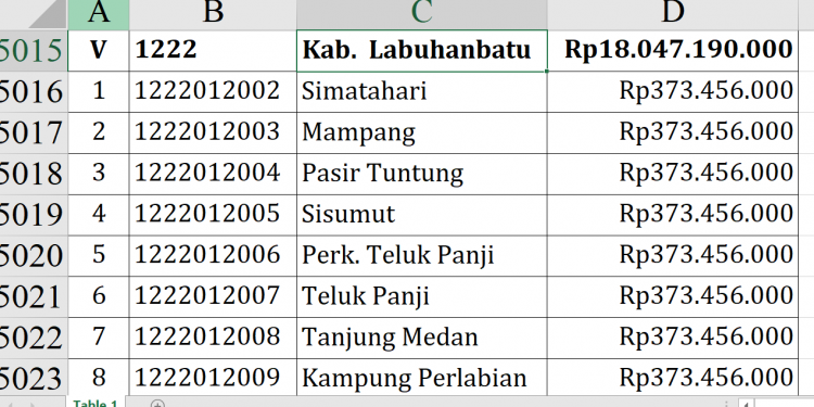 Dana Desa 2026 Labusel Tembus Rp18 Miliar