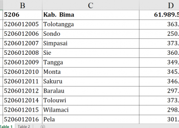 Dana Desa 2026 Kabupaten Bima, Siapa Terbesar?