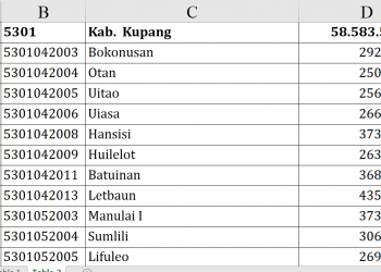 Dana Desa 2026 Kabupaten Kupang Tembus Rp58,5 M