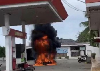 Motor Terbakar di SPBU Ketahun, Damkar Beberkan Penyebabnya