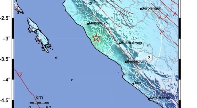 BMKG Catat Gempa M 5,7 di Lebong Bengkulu, Ini Lokasi dan Kedalamannya