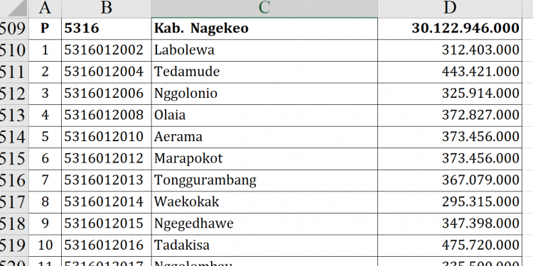 Dana Desa 2026 Nagekeo Tembus Rp30,1 Miliar