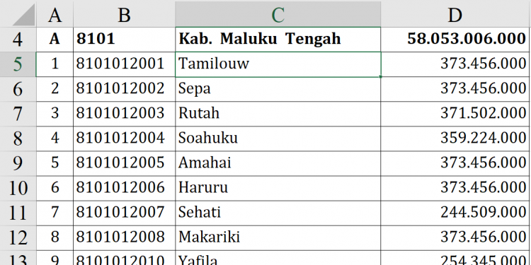 Dana Desa 2026 Maluku Tengah Tembus Rp58 M