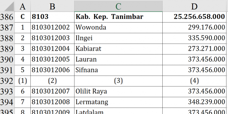 Dana Desa 2026 Kepulauan Tanimbar Rp25 M
