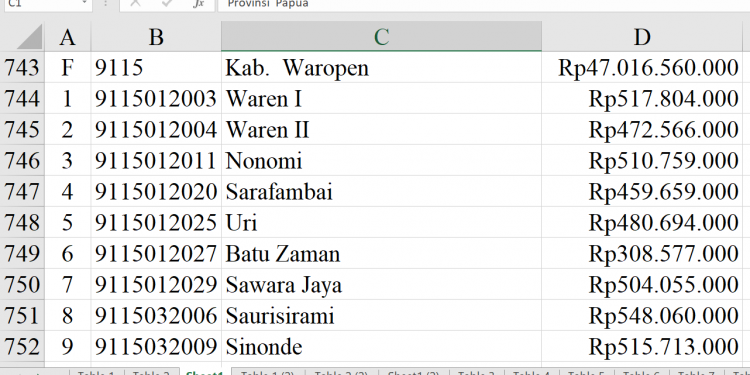 Dana Desa Waropen 2026 Capai Rp47 Miliar